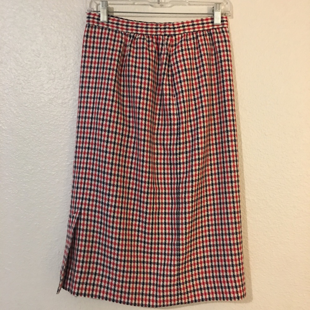 Vintage Plaid Pendleton Pencil Shirt Sz 6P
